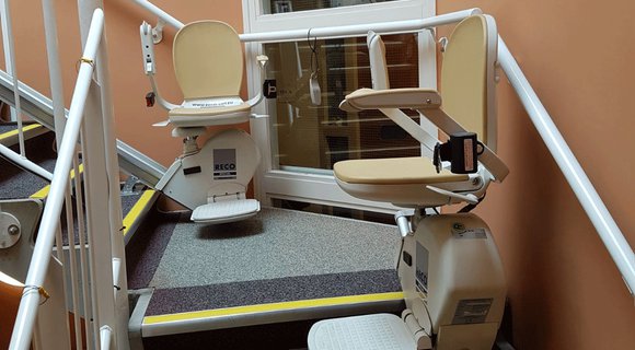 Temporary stairlifts installed within 24 hours at the Groenehaege care complex in Ermelo